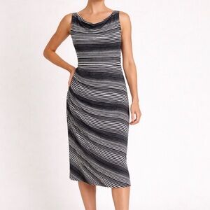 Mossimo Striped Black and White Sleeveless Dress size S